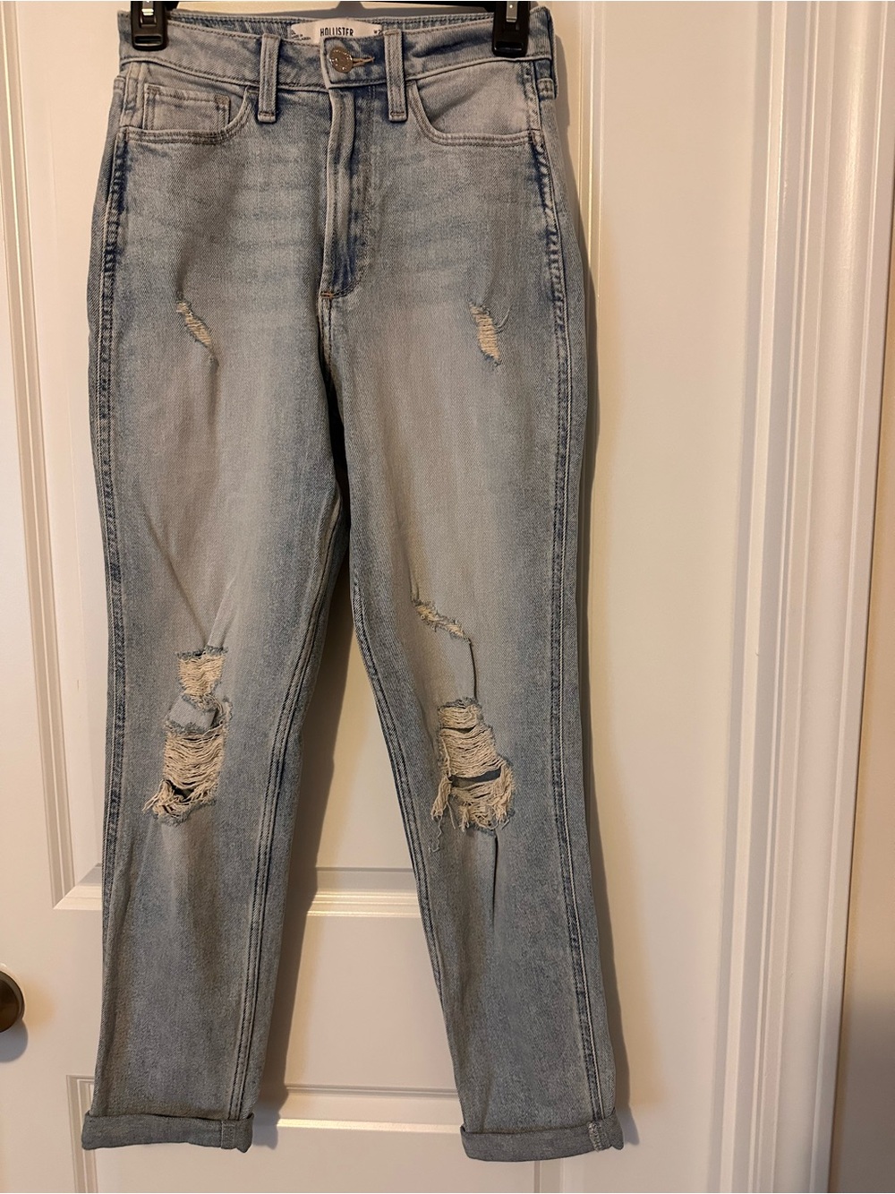 Hollister Light Wash Distressed Jeans